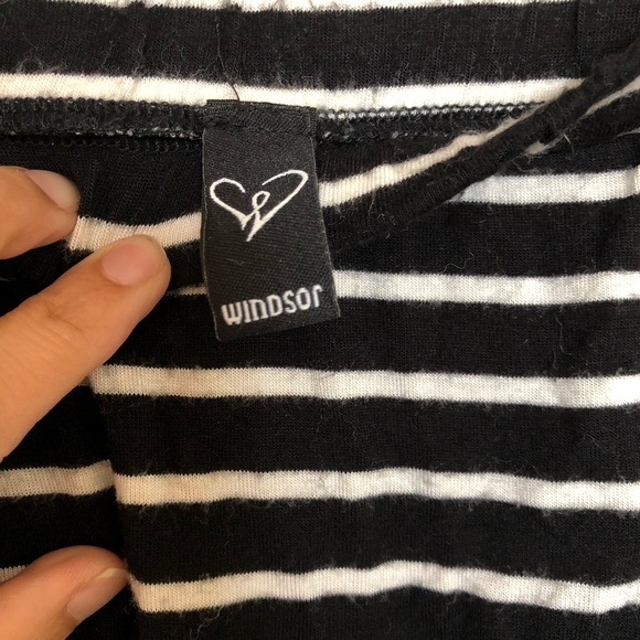 Windsor asymmetrical skirt black with white stripes - Picture 2 of 2